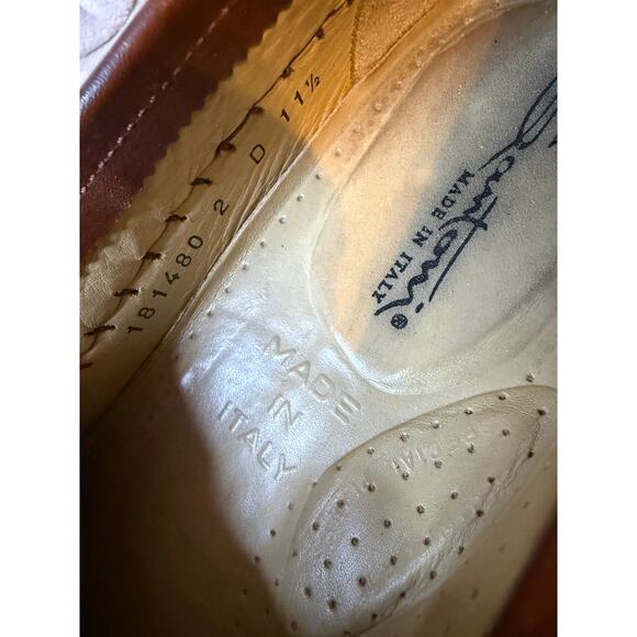 Santoni Woven Tassel Loafers Men’s Size 11.5 D Brown Leather Dress Shoes Italy main image 4